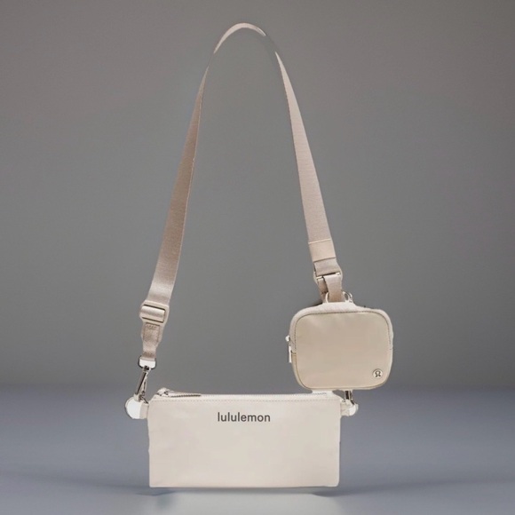 lululemon athletica Handbags - NWT Lululemon Dual Pouch Sling (Color: Bone)